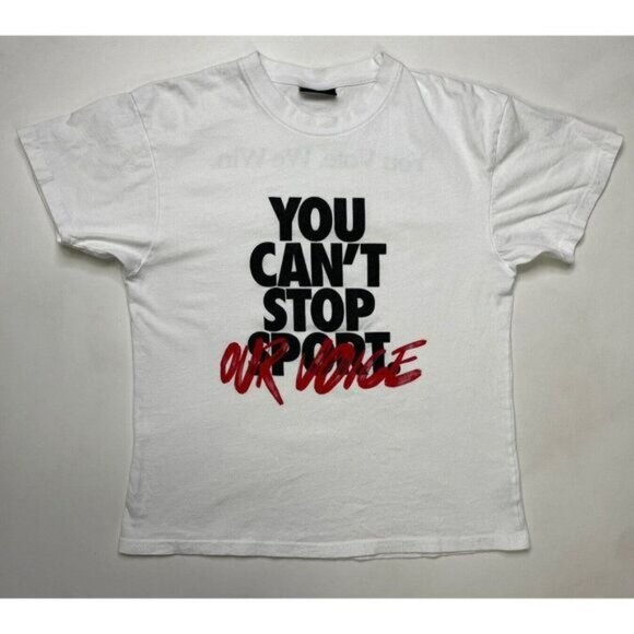 UNKNWN Core You Can't Stop Our Voice Vote Graphic T-shirt Men Medium White - Picture 1 of 6